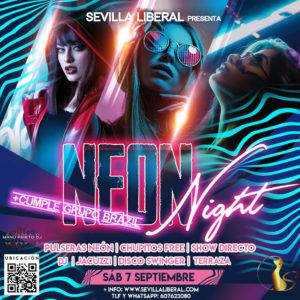 NEON NIGHT + CUMPLE GRUPO PAREJAS BRAZIL – SÁBADO 7 SEPTIEMBRE