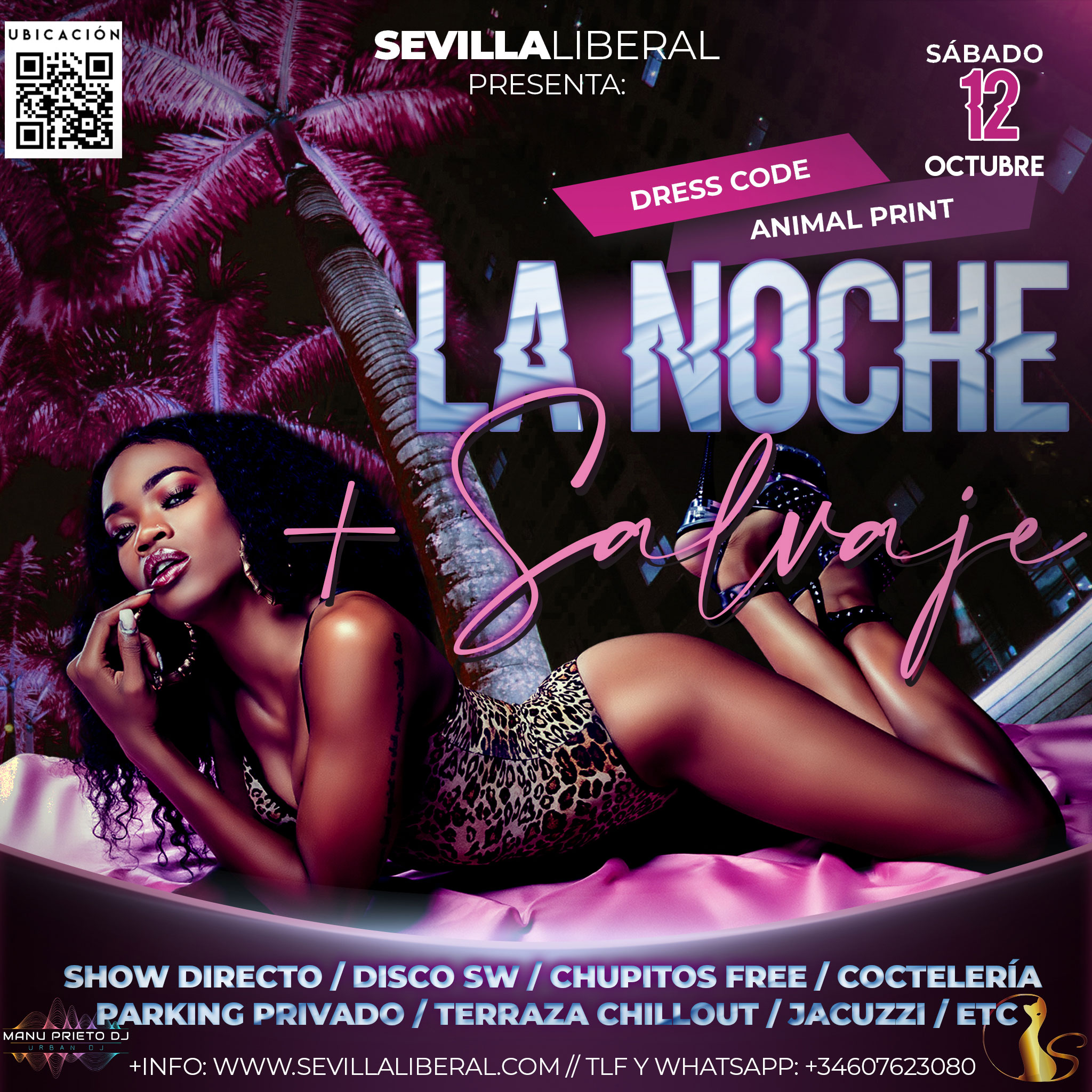 LA NOCHE + SALVAJE (ANIMAL PRINT)- SÁBADO 12 OCTUBRE