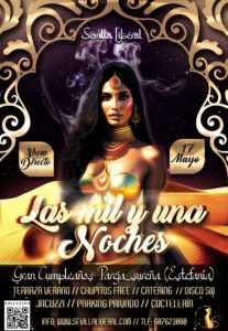 FIESTA DE LAS MIL Y UNA NOCHES- SÁBADO 17 MAYO