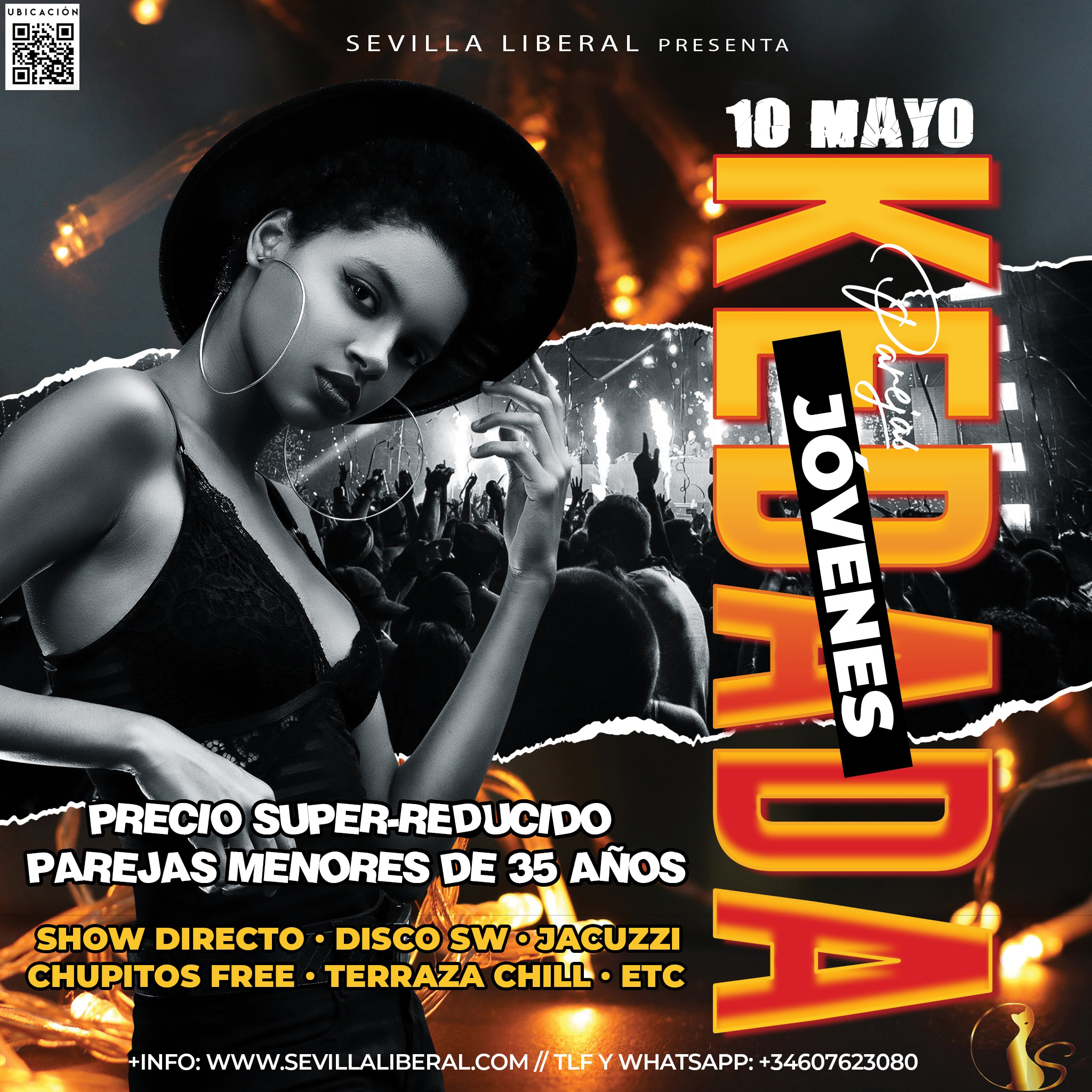 KEDADA PAREJAS JÓVENES by SEVILLA LIBERAL (PRECIO SUPER-REDUCIDO A MENORES DE 35 AÑOS)- SÁBADO 10 MAYO