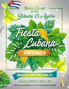 FIESTA CUBANA by SEVILLA LIBERAL – SÁBADO 23 AGOSTO