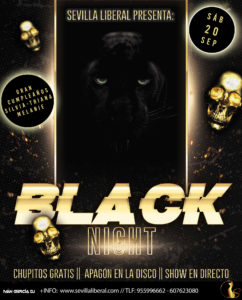 BLACK NIGHT… LA NOCHE MÁS OSCURA – SÁBADO 20 SEPTIEMBRE
