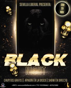 BLACK NIGHT…LA NOCHE MÁS OSCURA- SÁBADO 29 NOVIEMBRE