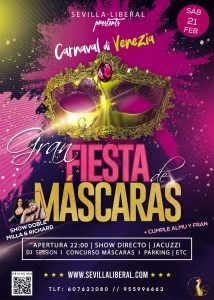 Lee más sobre el artículo “CARNAVAL DI VENEZIA”: GRAN FIESTA DE MÁSCARAS 2026 – SÁBADO 21 DE FEBRERO