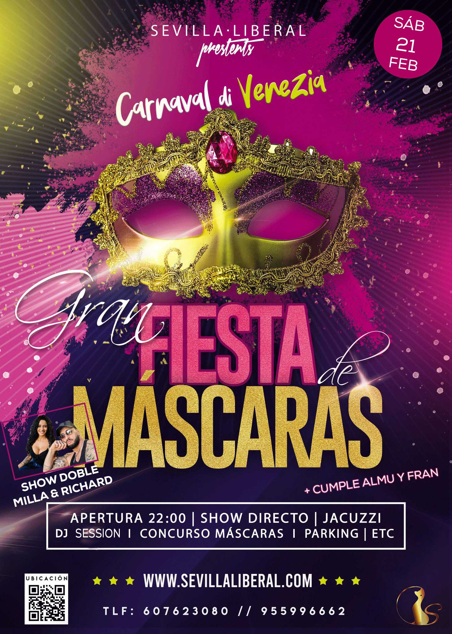 Lee más sobre el artículo “CARNAVAL DI VENEZIA”: GRAN FIESTA DE MÁSCARAS 2026 – SÁBADO 21 DE FEBRERO