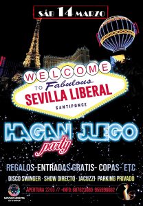 Lee más sobre el artículo HAGAN JUEGO!! (CON NOCHES GRATIS EN SEVILLA LIBERAL, COPAS, CHUPITOS, REGALOS…)