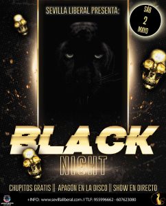 BLACK NIGHT…LA NOCHE MÁS OSCURA- SÁBADO 2 MAYO