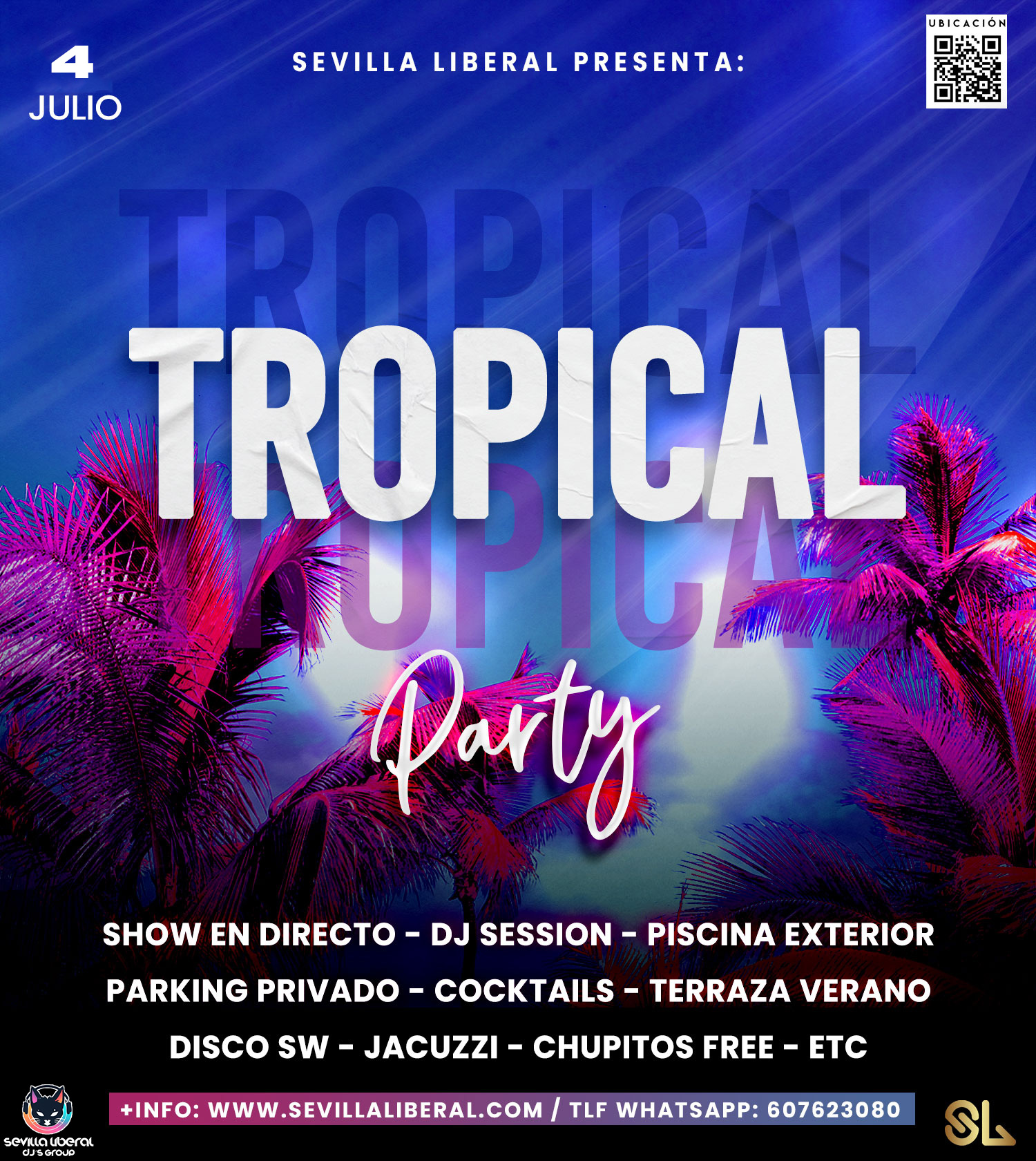 En este momento estás viendo TROPICAL PARTY – SÁBADO 4 JULIO