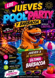 ÚLTIMA BARBACOA DE LA TEMPORADA…AUNQUE LAS POOL PARTY CONTINÚAN TODO EL MES DE SEPTIEMBRE- JUEVES 3 SEPTIEMBRE