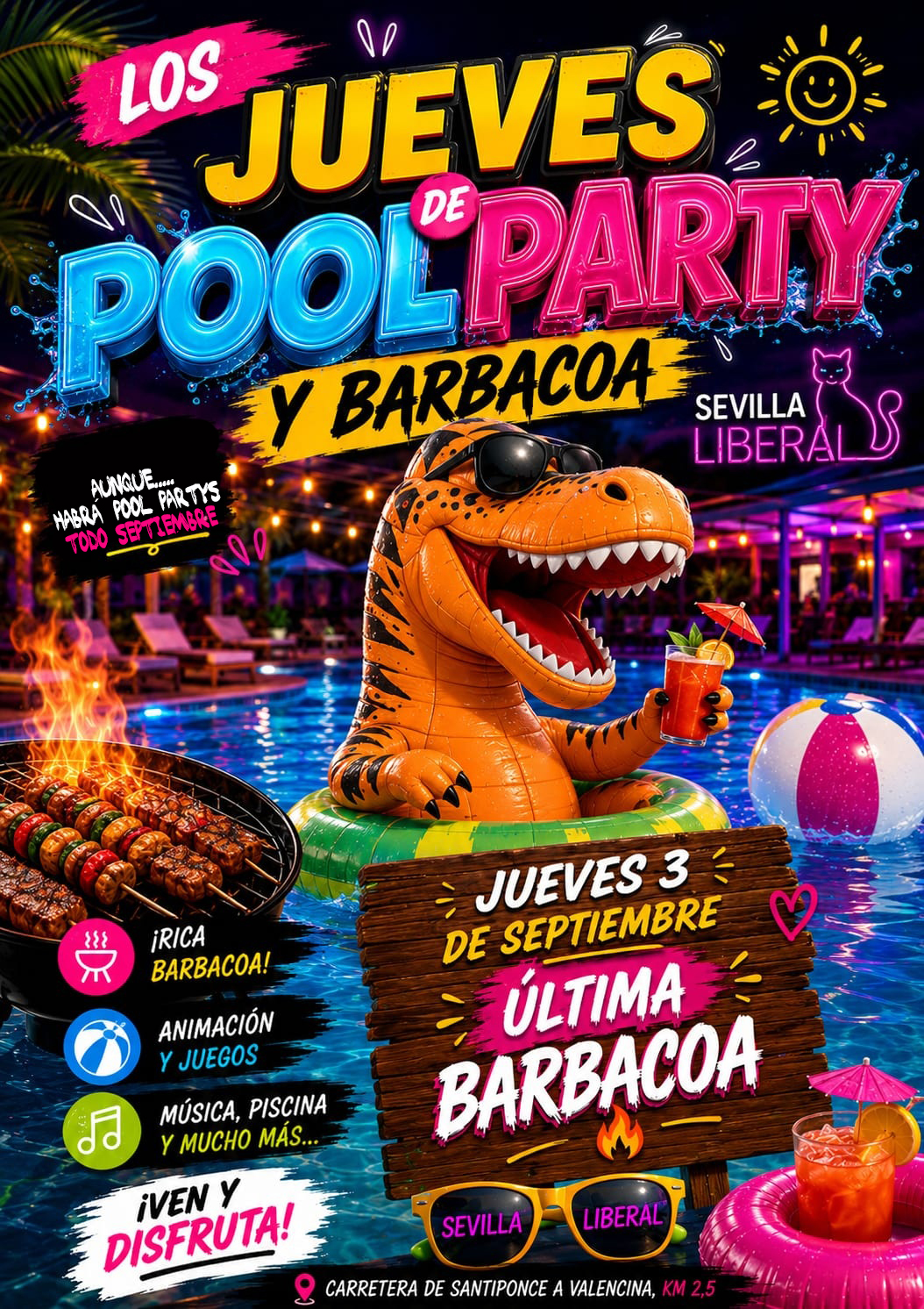En este momento estás viendo ÚLTIMA BARBACOA DE LA TEMPORADA…AUNQUE LAS POOL PARTY CONTINÚAN TODO EL MES DE SEPTIEMBRE- JUEVES 3 SEPTIEMBRE