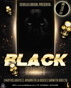 BLACK NIGHT…LA NOCHE MÁS OSCURA- SÁBADO 19 SEPTIEMBRE